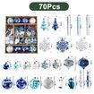 70Pcs Christmas Balls Tree Ornaments,Hanging Christmas Snowman Decorations Set with Gift Box for Indoor Holiday Xmas Party Home Decor