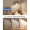 Wall Sconces Set of 2 Rechargeable Wall Lights with 360 Rotation,Dimmable Battery Operated Wall Sconce,Magnetic Wall Light,Wireless Wall Mount Light (2 Pack)