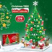 Advent Calendar for Kids Teens Adults, 24 Days Surprise Christmas Tree Building Blocks Christmas Countdown Calendar Gift Box with 779 PCS Xmas Building Bricks Toy Decor for Boys Girls Women Men Age 6 Up