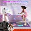 Dance Mat Rechargeable Music Light Up Electronic Bluetooth 5 Game Modes LED Lights Adjustable Volume Kids Blue Play