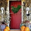 Christmas Rooster Plush Wreath,Christmas Decorations Front Door Decoration Artificial Garland