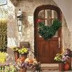 Christmas Rooster Plush Wreath,Christmas Decorations Front Door Decoration Artificial Garland