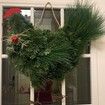 Christmas Rooster Plush Wreath,Christmas Decorations Front Door Decoration Artificial Garland