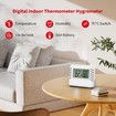 2PCS Indoor Thermometer Hygrometer for Home,Room Thermometer Hydrometer with Accurate Temperature Humidity Sensor (White)