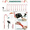 Large Panel 80 RED LED Solar Candy Cane Pathway Lights,Solar Christmas Lights Outdoor Decorations Waterproof IP65,8 Modes Candy Cane Lights (10 Pack)