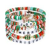 6 Pack Cute Xmas Bracelets for Women Teen Girls as Party Gifts