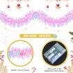 5M Christmas Lighted Garland Tree Decoration Prelit Tinsel Battery Operated 53 LED Christmas Multicolor for Xmas Home(Pink)