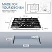 Maxkon 60cm Gas Cooktop 4 Burners Cooker Stove Cook Hob Top Black Glass Stovetop Surface NG LPG Auto Pulse Ignition Metal Knobs