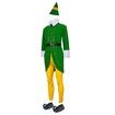 Budby the Elf Costume Mens Christmas Elf Costume with Wig Cosplay Full Set Holiday Party Costumes (Size:Small)