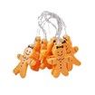 Gingerbread Man Garland Lights, 10ft Gingerbread LED Lights, Battery Operated Christmas Lights