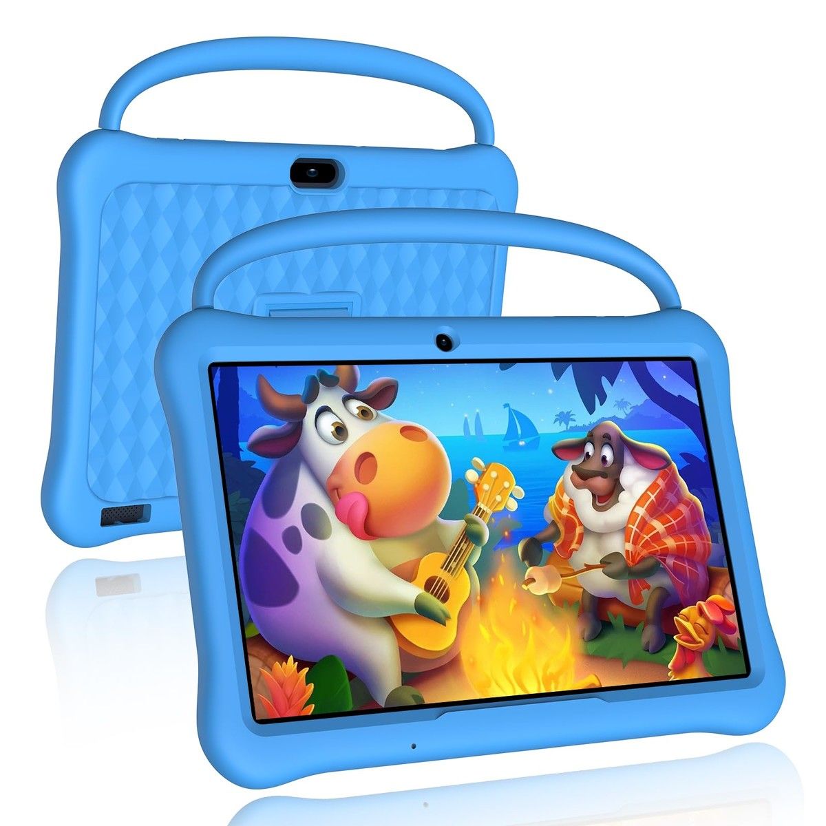 Android 13 Tablet 10.1 Inch Kids Tablets with 4GB RAM 64GB ROM Parental Control 6000mAh Battery Bluetooth WiFi Dual Camera Pre-installed Apps Blue