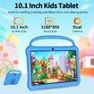 Android 13 Tablet 10.1 Inch Kids Tablets with 4GB RAM 64GB ROM Parental Control 6000mAh Battery Bluetooth WiFi Dual Camera Pre-installed Apps Blue