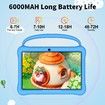 Android 13 Tablet 10.1 Inch Kids Tablets with 4GB RAM 64GB ROM Parental Control 6000mAh Battery Bluetooth WiFi Dual Camera Pre-installed Apps Blue