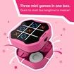 Tic Tac Toe Bolt Game,Original 3-in-1 Handheld Puzzle Game Console,Portable Travel Games for Car Ride,Board Games,Birthday Gifts for Ages 3+ (Pink)