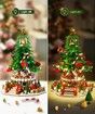 Christmas Tree Building Set Music Box Christmas Building Blocks with LED Lights Compatible with Lego Christmas Tree Xmas Gift 2963PCS