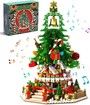 Christmas Tree Building Set Music Box Christmas Building Blocks with LED Lights Compatible with Lego Christmas Tree Xmas Gift 2963PCS