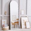 Arch Full Length Mirror Body Free Standing Hanging Floor Leaning for Bedroom Hallway Removable Stand Aluminium Alloy Frame