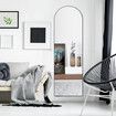 Arch Full Length Mirror Body Free Standing Hanging Floor Leaning for Bedroom Hallway Removable Stand Aluminium Alloy Frame