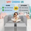 Modular Kids Sofa Set Play Couch Convertible Lounge Chair Ball Pit Toddler Playset Sectional Cushion Comfy Armchair Bed Activity Centre Playroom