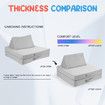 Modular Kids Sofa Set Play Couch 8pcs Convertible Lounge Chair Comfy Cushion Folding Sectional Toddler Bed Ball Pit Activity Playroom Storage