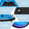 Electric Bumper Car Kids Ride On Toy RC Cars Race Vehicle Parental Remote Control 360 Degree Spin Led Lights Music Safe Joystick 6V Battery Blue