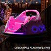 Bumper Car Kids Remote Control Electric Ride On Toy Race Vehicle 360 Degree Spin Led Light Music Driving Safety Belt 6V Battery Joystick Pink