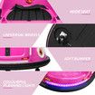 Bumper Car Kids Remote Control Electric Ride On Toy Race Vehicle 360 Degree Spin Led Light Music Driving Safety Belt 6V Battery Joystick Pink