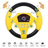 Steering Wheel Toy, Simulated Driving Controller Electric Early Learning Educational Sounding Toy Pretend Driving Seat Toys For Kids Age 3 Up, Yellow