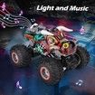 Remote Control Monster Truck for Boys 8 to 12, RC Car Toys for Kids Age 4 to 7, Birthday for Boys with Music Lights, Red