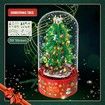 629PCS Christmas Tree Drifting Snow Rotating Music Box Building Blocks DIY Santa Claus Figures Decoration Bricks Kids Toys Gifts