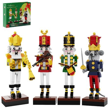 Christmas Building Blocks Playset Countdown Daily Surprise STEM Toy Xmas Gifts   DIY  Nutcracker Figures Decoration Bricks Kids Toys Gifts