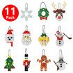 Christmas decorative Hanging pendant Tree Building Blocks DIY Santa Claus Figures Decoration Bricks Kids Toys Gifts