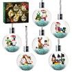 Christmas Light bulb decorative Hanging pendant Tree Building Blocks DIY Santa Claus Figures Decoration Bricks Kids Toys Gifts