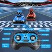 Remote Control Bumper Cars Toys, RC Race Vehicles Playset for Ages 5-7 Kids, Electronic Bump & Pop-up Game with 2 Figures, Christmas Birthday Gift