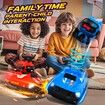 Remote Control Bumper Cars Toys, RC Race Vehicles Playset for Ages 5-7 Kids, Electronic Bump & Pop-up Game with 2 Figures, Christmas Birthday Gift