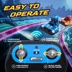 Remote Control Bumper Cars Toys, RC Race Vehicles Playset for Ages 5-7 Kids, Electronic Bump & Pop-up Game with 2 Figures, Christmas Birthday Gift