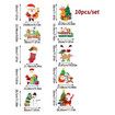 Merry Christmas Banner Hanging, 10 Cards Christmas Door Sign with Santa, Snowman Images, Xmas Porch Door Sign Welcome Banner for Home Winter Xmas, B