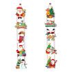 Merry Christmas Banner Hanging, 10 Cards Christmas Door Sign with Santa, Snowman Images, Xmas Porch Door Sign Welcome Banner for Home Winter Xmas, B