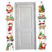 Merry Christmas Banner Hanging, 10 Cards Christmas Door Sign with Santa, Snowman Images, Xmas Porch Door Sign Welcome Banner for Home Winter Xmas, B