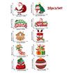 Merry Christmas Banner Hanging, 10 Cards Christmas Door Sign with Santa, Snowman Images, Xmas Porch Door Sign Welcome Banner for Home Winter Xmas, A