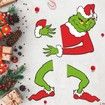 4Pcs Grinch Christmas Decoration Grinch Christmas Tree Topper Head Arm Leg for Christmas Tree Party Supplies Gift Home Decoration