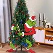4Pcs Grinch Christmas Decoration Grinch Christmas Tree Topper Head Arm Leg for Christmas Tree Party Supplies Gift Home Decoration