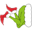 Christmas Grinch Tree Topper Decorative Peppermint Candy Santa Hat with Arms and Legs for Holiday Indoor Home Decorations,Christmas Tree Topper