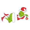 Christmas Grinch Tree Topper Decorative Peppermint Candy Santa Hat with Arms and Legs for Holiday Indoor Home Decorations,Christmas Tree Topper