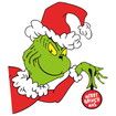 Christmas Grinch Tree Topper Decorative Peppermint Candy Santa Hat with Arms and Legs for Holiday Indoor Home Decorations,Christmas Tree Topper