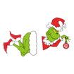 Christmas Grinch Tree Topper Decorative Peppermint Candy Santa Hat with Arms and Legs for Holiday Indoor Home Decorations,Christmas Tree Topper