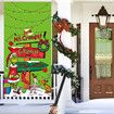 Merry Christmas Door Cover Christmas Green Elf Decoration Winter Holiday Birthday Party Backdrop Door Hanging Banner