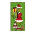 Merry Christmas Door Cover Christmas Green Elf Decoration Winter Holiday Birthday Party Backdrop Door Hanging Banner