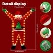 Hanging Santa Claus Decoration 5.5 Ft Climbing LED Light Christmas Indoor Outdoor Wall Window