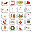 Christmas Photo Booth Props Kit,20PCS Photo Props with Large Photo Frame Funny Selfie Props Christmas Decorations Christmas Party Supplies
